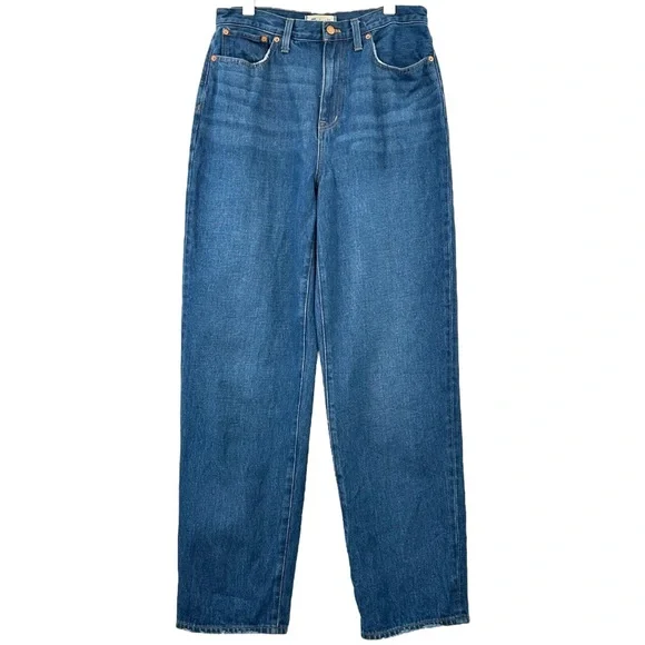 Madewell Baggy Straight Jeans in Dark Worn Indigo Wash sz 29 - Picture 3 of 13